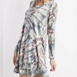 Rae Mode New NWOT  Green Tie Dye Boutique Dress size 1XL